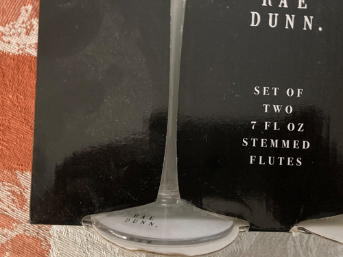 Rae Dunn 7oz Stemmed Flute KING Replacement New in the Box - Picture 3 of 4