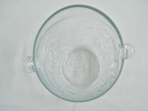 Pier 1 abgewinkelter Rand Crackle Eiskübel klar Crackled Glas EUC - Bild 3 von 4