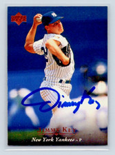 JIMMY KEY AUTOGRAPHED 1995 UPPER DECK NEW YORK YANKEES BASEBALL CARD #205