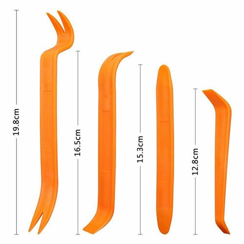 4X Plastic Car Radio Door Clip Panel Trim Dash Audio Removal Installer Pry Tool - Picture 6 of 12