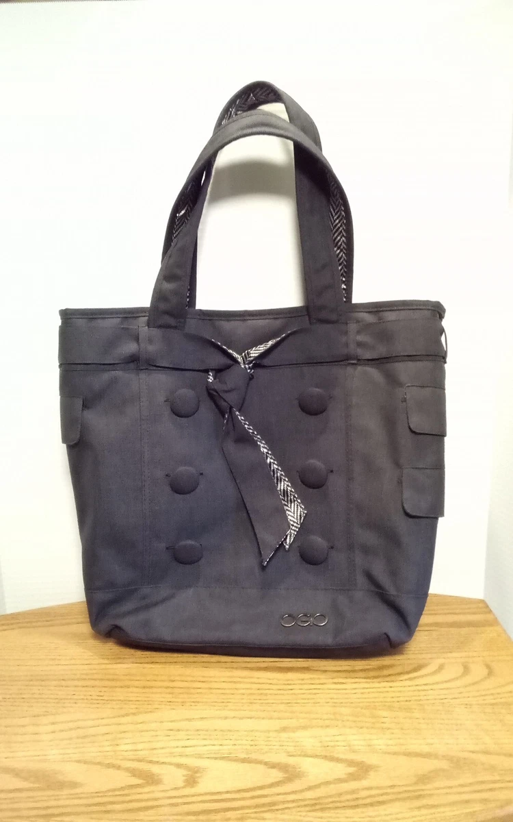 OGIO Tote Padded Laptop Bag Polka dot Belt Hamptons Travel Day Work School Black