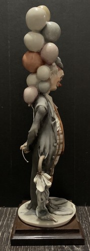 Estatuilla de porcelana vintage de payaso pensativo con globos Giuseppe Armani - Imagen 13 de 22