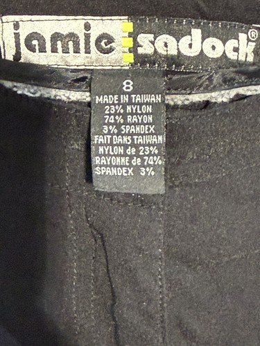 Jamie Sadock Bermuda Shorts Sz 8 Zipper Pockets Nylon/Rayon Kraft Nabisco Golf - Picture 3 of 4