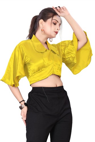 Elegante Camisa Envolvente Top Elegante Camisa Corta Satén Ropa de Fiesta Sexy Elegante Top S83 - Imagen 203 de 210