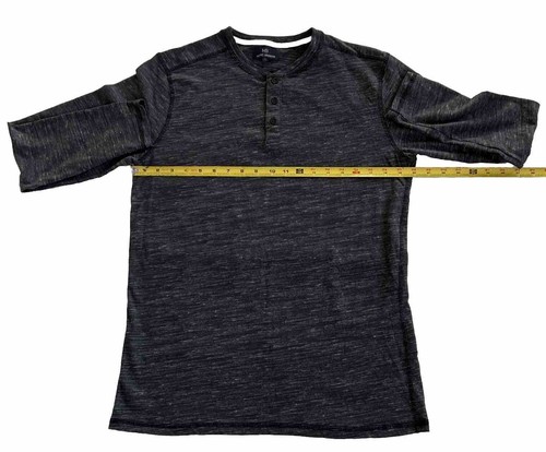 Michael Brandon T-Shirt Men's Size Large Grey, Cotton Long Sleeve Henley Outdoor - Picture 4 of 9