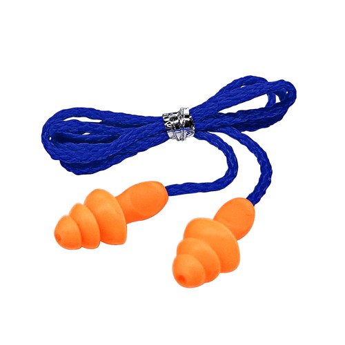 1-100 Pair Silicone Corded Ear Plugs Reusable Shooting Hearing Protection w/Cord - Picture 6 of 39
