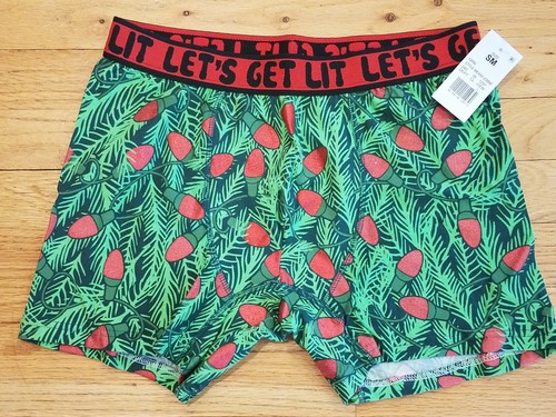 Calzoncillos boxer Emoji Nation Happy Holidays Mad Engine Let's Get Lit para hombre S pequeños - Imagen 3 de 3