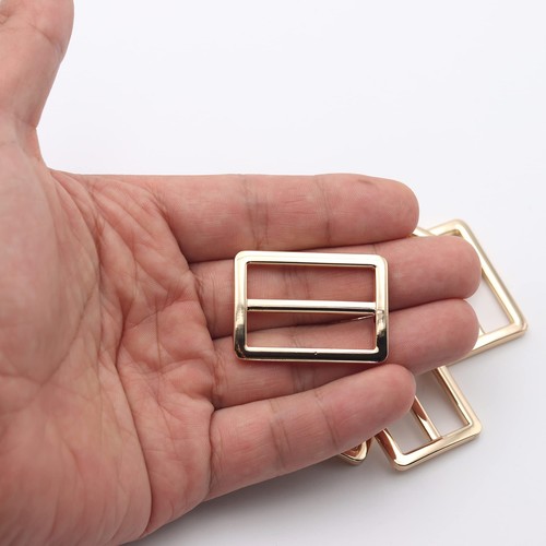 8pcs Flat Metal Slide Buckle Belt Adjuster Sliders Tri Glide Strap Hardware C... - Picture 4 of 6
