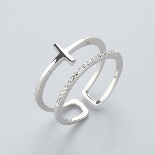 925 Silver Plate Ocean Wave Rings Simple Finger Rings Wedding Band Women Jewelry - Picture 91 of 109