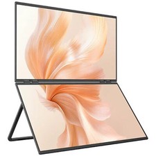UPERFECT 23.8" 1080P 100Hz Dual Screen Portable Computer Monitor with Stand VESA