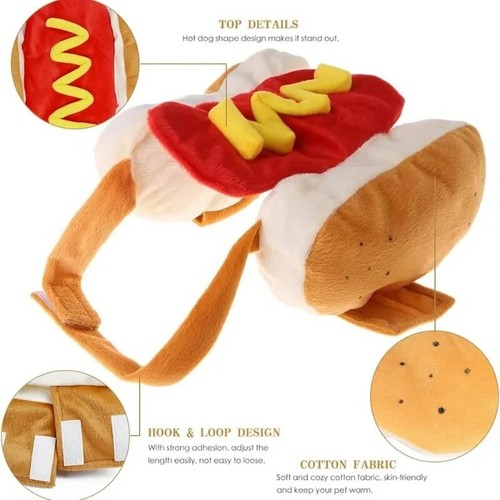 Funny Halloween Dog Costume - Hot Dog Sausage Outfit for Dachshund, Cat, Puppy - Bild 3 von 6