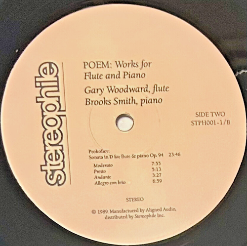 STEREOPHILE STPH001-1 LP: Poem Works For Flute And Piano - Woodward, Smith, 1989 - Picture 4 of 7