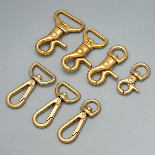 Lobster Swivel Buckle Clip Bag Key Ring Hook Sundry Chainsolid Brass Key Chain - Picture 2 of 20