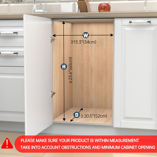 Pull Out Trash Can under Cabinet, 37 Qt under Cabinet Trash Can Pull Out with So - Bild 6 von 6