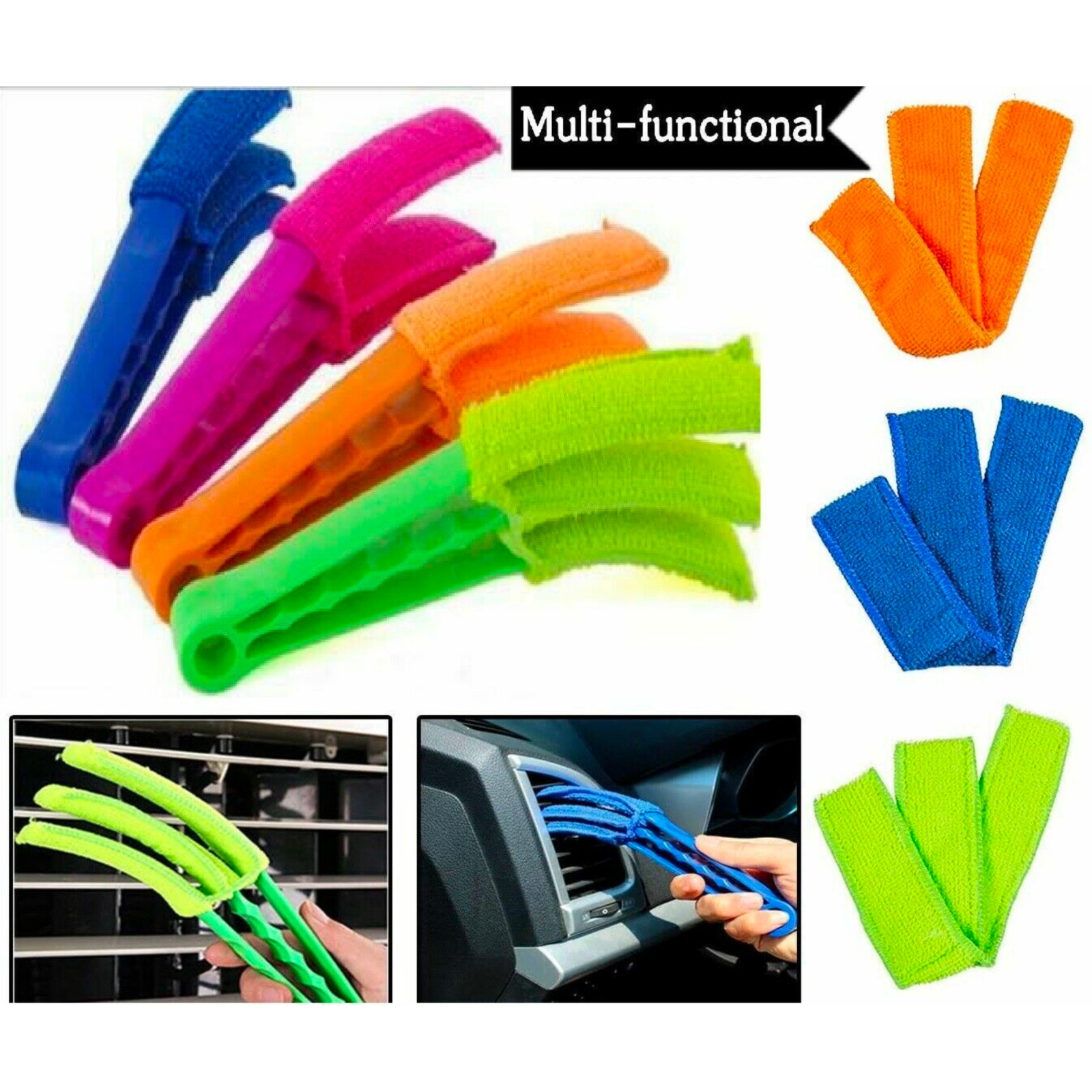 Venetian Blind Cleaner Brush Microfibre Brush 3 SLAT Washable Easy Cleaning Tool