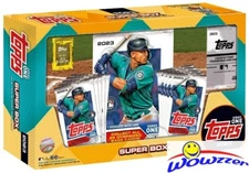2023 Topps Series 1 Baseball MASSIVE SUPER Box-166 Cards-EXCLUSIVE SILVER+PIN!