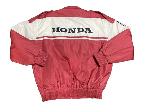 Honda HA-750 Mechanic Staff Vintage Jacket Size 2L Red White Full Zip Motorcycle - Picture 2 of 23