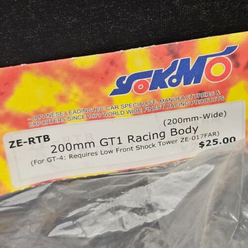 Vintage Yokomo ZE-RTB 200mm GT1 Racing Body For 1/10 RC Touring Car New - Picture 3 of 14