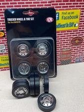 1/18 ACME TRUCKER CHROMED DUALLY RAMP TRUCK WHEEL & TIRE SET A1801917W LAST ONES