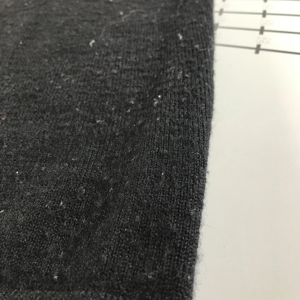 Suéter vintage Lord and Taylor para mujer mediano negro lana merino cuello alto Foto 4 de 4