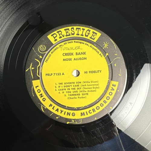 Mose Allison Creek Bank 1958 Mono Prestige PRLP 7152 RVG DG Yellow Label Rare Lp - Picture 8 of 24
