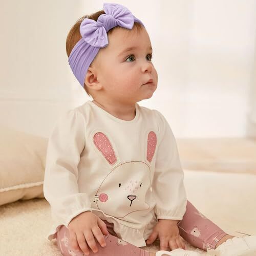 10PCS Baby Nylon Headbands Bowknot Hairbands 5Inch Hair Bows Light(10Pcs) - Bild 3 von 6
