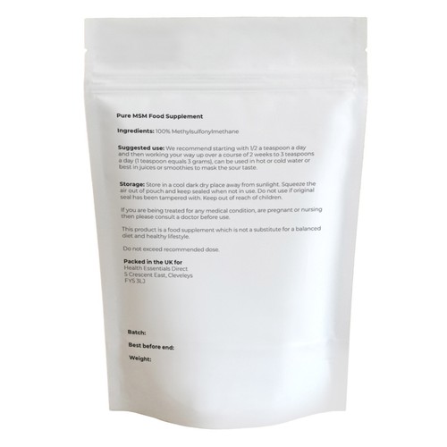 Pure MSM Crystal Powder (Methyl Sulfonyl Methane, Beauty Mineral) Choose Size - Picture 2 of 8