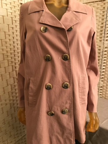 Sundance Coat Fielding Peacoat Medium Button Up Tan Rose - Picture 17 of 17