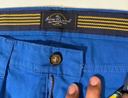Across The Pond Jeans Men's Stretch Athletic Taper Straight Light Blue 34Wx30L - Picture 7 of 9
