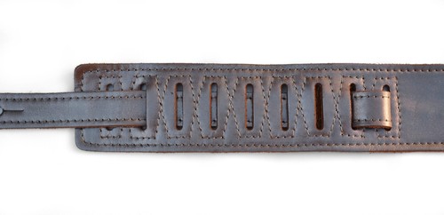 Correa de guitarra gamuza de cuero argentino de lujo de 2,52" Magma Leathers Cristal Meta - Imagen 6 de 9