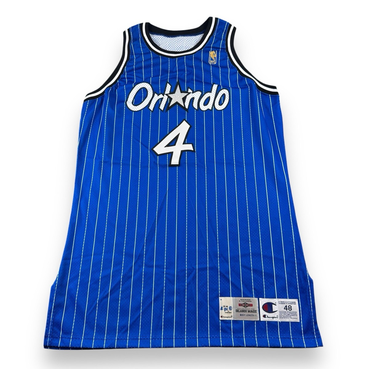 VTG NBA Orlando Magic #4 Rony Seikaly Game Worn Pro Cut Jersey