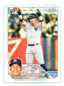 2023 Topps Chrome #69 Oswaldo Cabrera Rookie Logofractor New York Yankees