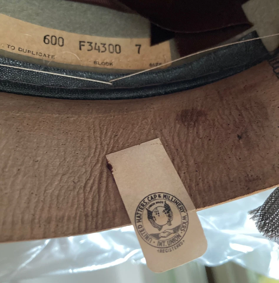 复古 Stetson Resistol 帽子 Silverbelly Self Conforming 尺寸 7 EX 阅读 70 年代 — 第 2/4 张图片