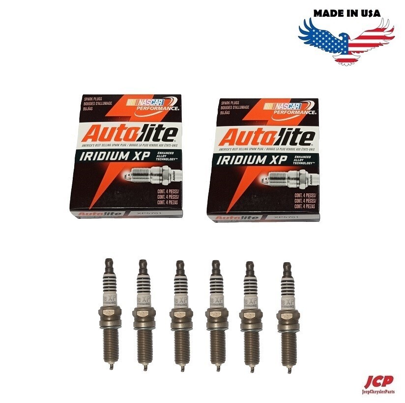 6 x BUJÍA AUTOLITE IRIDIUM XP PARA CARGADOR DODGE/CHALLENGER 11-19 3.6L V6