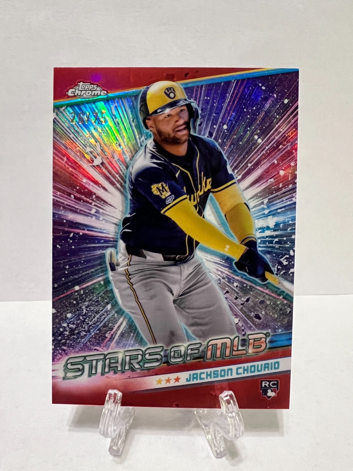2024 Topps Update Series #SMLB-84 Jackson Chourio RC Stars Of MLB Red 26/75