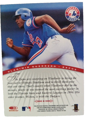 Vladimir Guerrero, 1997 Donruss Signature, Auto, Autograph Signed, Baseball, MLB - Picture 3 of 6
