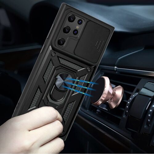 Para Samsung S23 Plus Funda Lente Cámara Anillo Magnético Soporte Cubierta Híbrida - Imagen 2 de 9