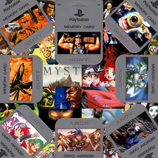 Custom PlayStation 1 (PS1) Memory Card Stickers - Catalog #2 - You Pick!