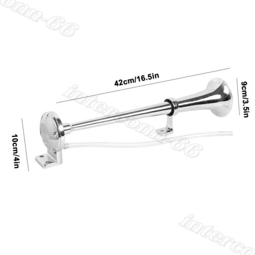 12V Single Trumpet Air Horn Kit 150dB Super Loud Truck Lorry Boat Train UK - Picture 2 of 12