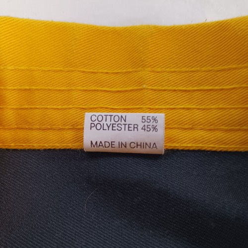 Martial Arts Shirt Youth Size 2 Kickboxing Judo Karate Cotton/Poly Black Yellow - Picture 10 of 11