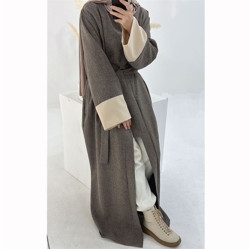 Dubai Open Abaya Women Muslim Maxi Dress Kimono Cardigan Kaftan Robe Gown Caftan - Picture 192 of 228