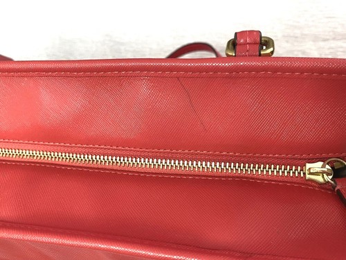 COACH Peyton Leather Zip Tote Bag Coral F27349 - Picture 5 of 12