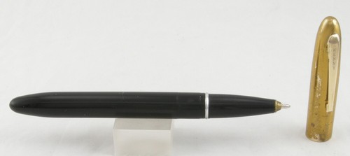 Kenny Black w/Gold Cap Ballpoint Pen w/NEW WORKING REFILL - c. 1948 - Picture 1 of 4