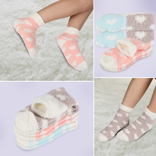 3 Paar Winter dicke Fleece gefütterte Socken Damen weich warm kuschelig flauschig Hausschuhe Socken - Bild 8 von 12