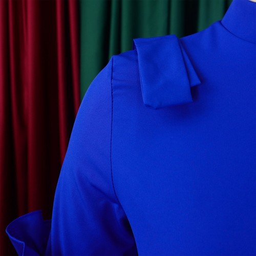 Abito donna moda taglie forti manica arricciata estivo festa midi linea A - Foto 44 di 44