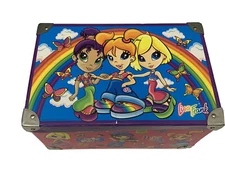 Lisa Frank Girls Rule Storage Box Trunk W/ Metal Corners & Handles VINTAGE
