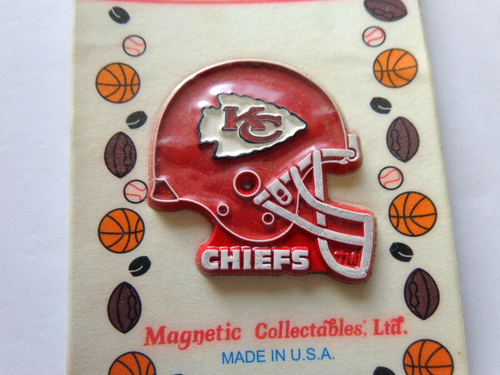 Vintage NFL Kansas City Chiefs Fridge Magnet Standing Board OLD STOCK NEW SEALED - Picture 2 of 3