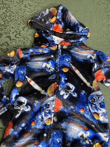 NWT 4 astronaut space planets hoodie pajamas sleeper union suit childrens place - Picture 3 of 6