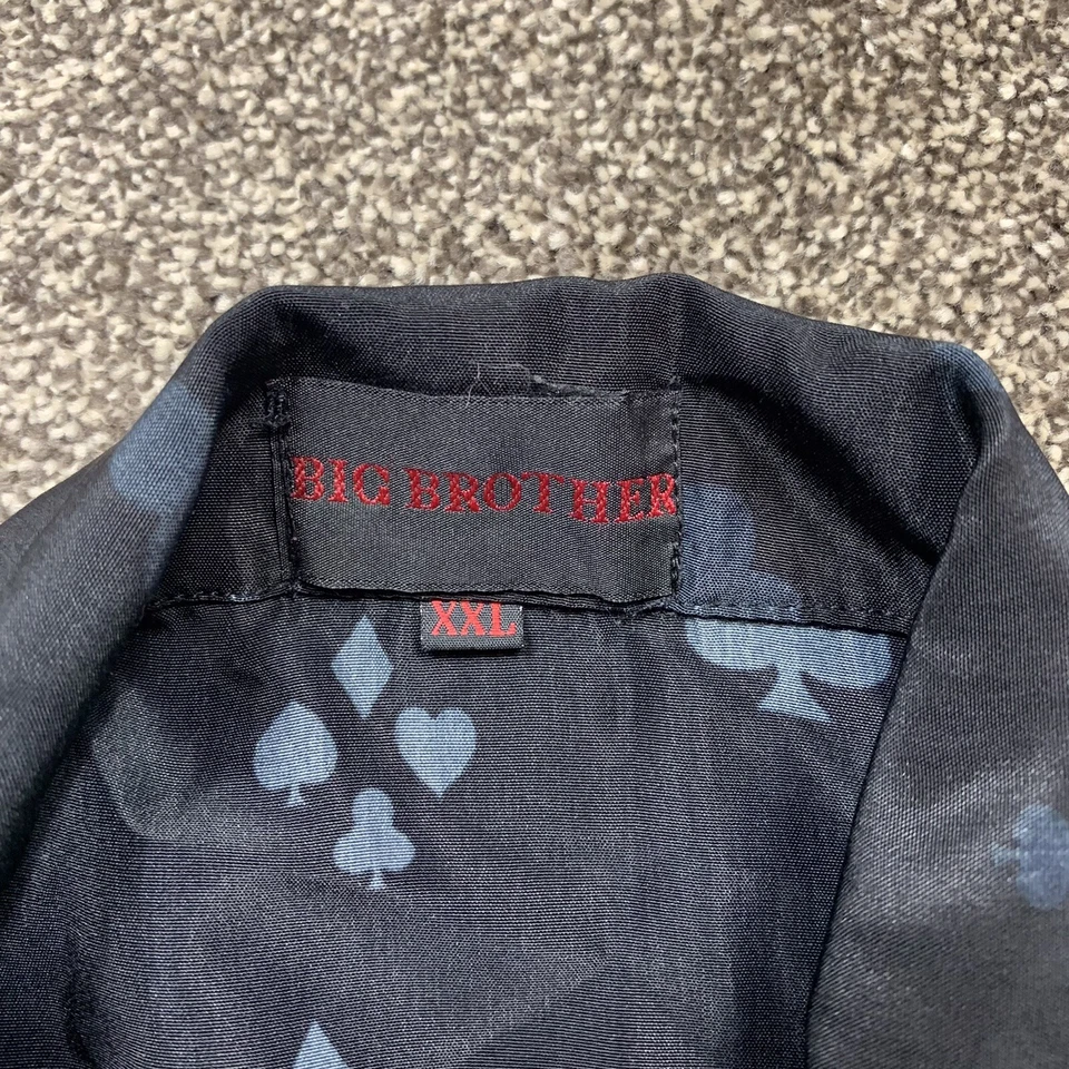 big brother youth boys XXL short sleeve button up collared shirt poker dice - Image 2 of 4