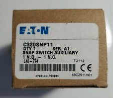 Eaton C320SNP11 Snap Switch Auxiliary 1 N. O. & 1 N. C. NEW IN BOX!